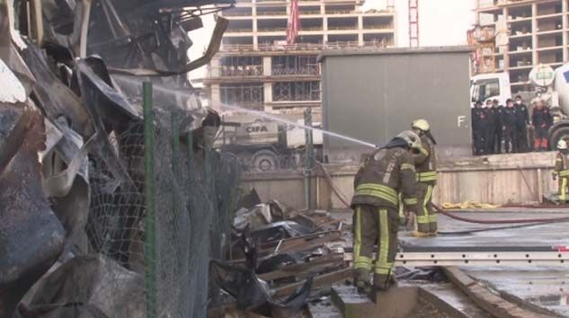 İstanbul Finans Merkezindeki yangında bir işçi hayatını kaybetti