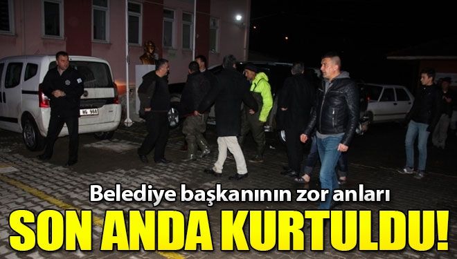 Belediye başkanı ölümden döndü!