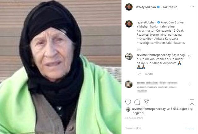 İzzet Yıldızhan’ın annesi tedavi gördüğü hastanede hayatını kaybetti