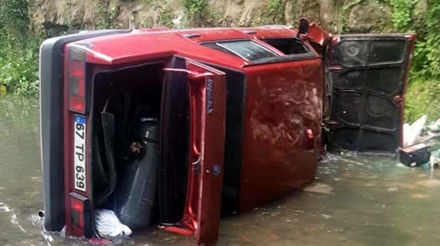 Dereye uçan otomobilin sürücüsü Hasan Demirtaş hayatını kaybetti