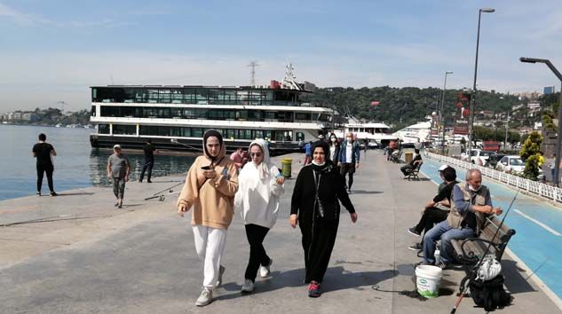 Hafta sonu kısıtlama olmayınca Boğaz’a akın ettiler
