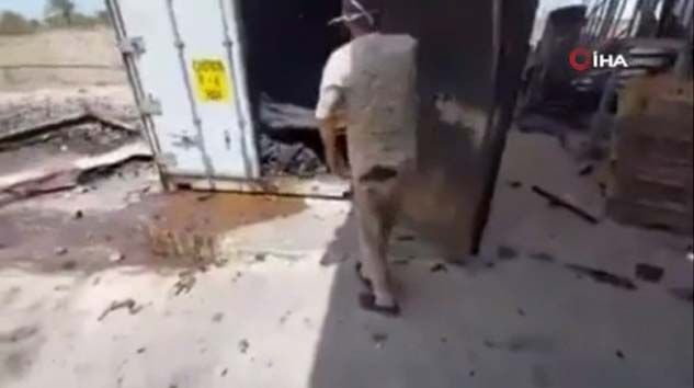 Konteyner içinde yanmış cesetler bulundu