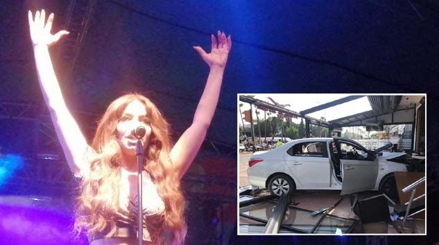 Ünlü şarkıcı Lara’ya Alanya’da otomobil çarptı