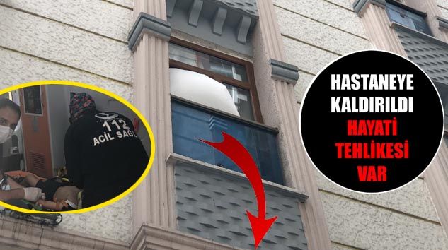 4 yaşındaki çocuk oyun oynarken 2. kattan aşağı düştü