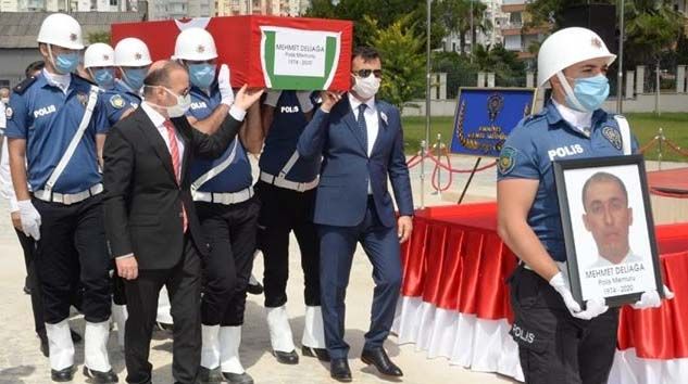 Antalya’da hayatını kaybeden polis için tören düzenlendi