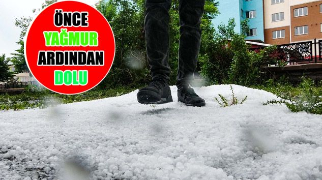 Dolu kent merkezini beyaza bürüdü