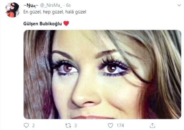 Yeşilçam güzeli Gülşen Bubikoğlu, sosyal medyada gündem oldu