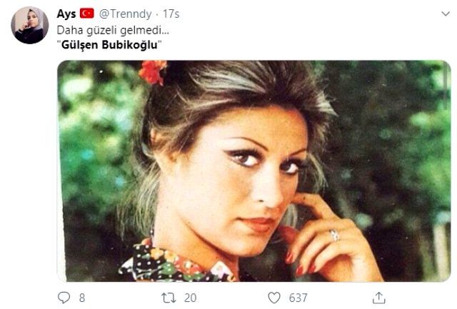 Yeşilçam güzeli Gülşen Bubikoğlu, sosyal medyada gündem oldu