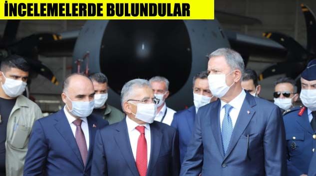 “Uçan Kale”nin kokpitinde üç bakan