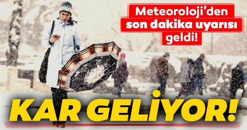 İstanbul ve Ankara için kar uyarısı!