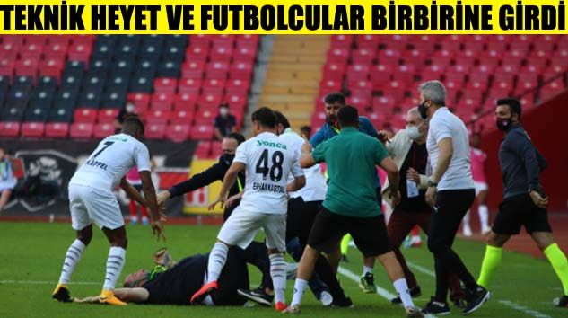 Eskişehirspor Altay maçında yumruklar havada uçuştu