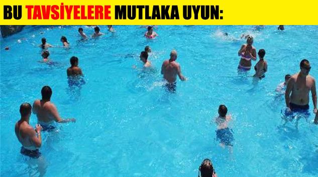 Yüzme havuzlarına dikkat