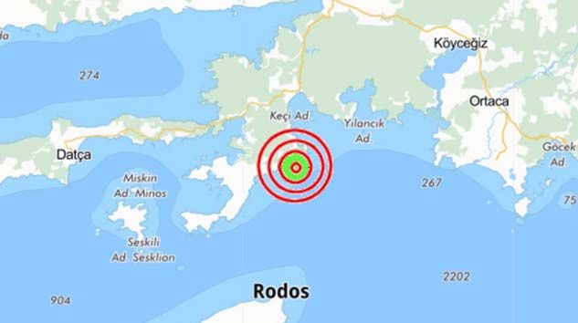 Muğla’da 5.4 büyüklüğünde deprem