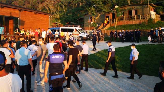 Riva’da İBB zabıtaları ile Beykoz zabıtaları arasında gerginlik
