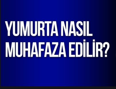 Yumurta nasıl saklanır?