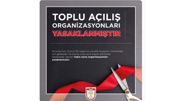 Sivas’ta toplu açılışlar yasaklandı Sivas’ta toplu açılışlar yasaklandı