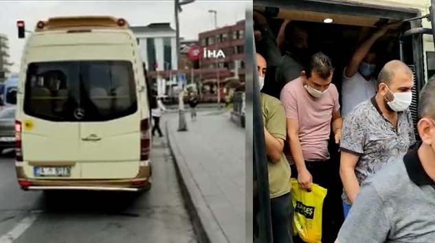 14 kişilik bir minibüsten 42 kişi çıktı