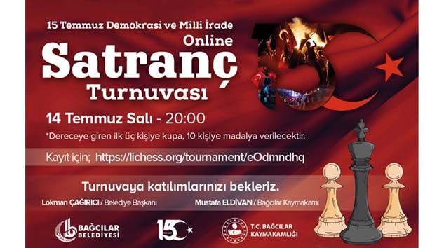 Bağcılar’da 15 Temmuz’a özel satranç turnuvası