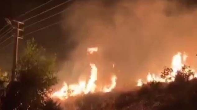İzmir’de yerleşim yerlerine yakın noktada meydana gelen yangın kontrol altına alındı