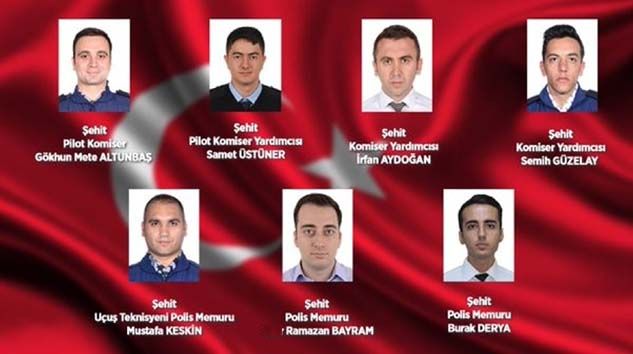 Van’da Artos Dağı’na çarpan uçakta 7 polis şehit oldu