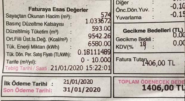 Yüksek doğalgaz faturaları tepkiye yol açıyor