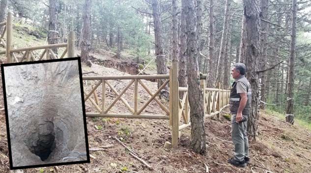 Spil Dağı Milli Parkı’ndaki obruk bölgesi güvenli hale getirildi