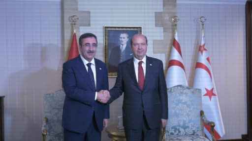 Cumhurbaşkanı Yardımcısı Yılmaz, KKTC Cumhurbaşkanı Tatar ile bir araya geldi