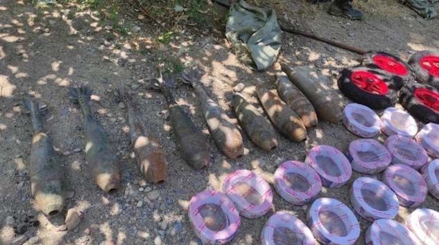 Pençe-Kaplan’da PKK’ya ait çok sayıda mühimmat ve malzeme imha edildi