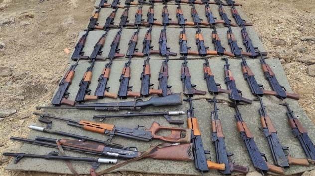 Pençe-Kaplan Operasyonu’nda Terör Örgütü PKK’ya ait çok sayıda silah ve mühimmat ele geçirildi