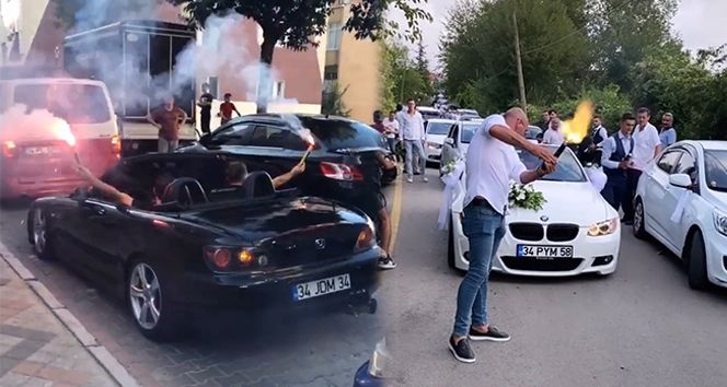 İstanbul’da silahlı, çakarlı ve kuralsız düğün konvoyu terörü