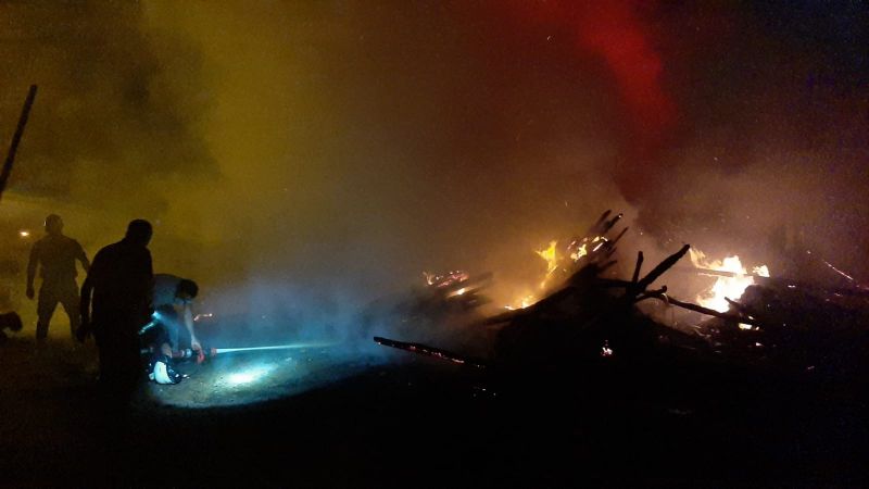 Çorum’da Keresteciler Sitesinde yangın