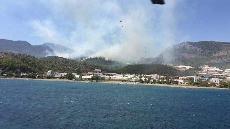 Bozyazı’da orman yangını