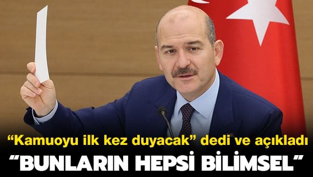 Bakan Soylu ‘kamuoyu ilk kez duyacak’ dedi ve açıkladı