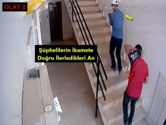 Önce kameralara yakalandı sonra polise