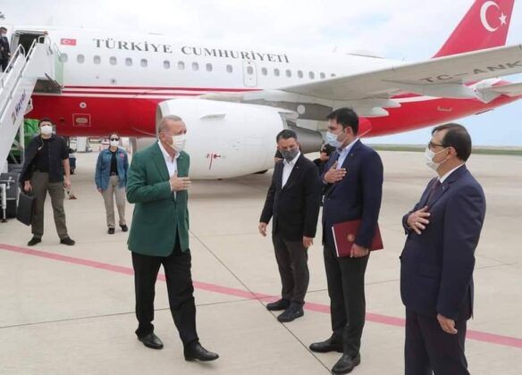 Erdoğan, Dereli’de incelemelerde bulunmak üzere bölgede