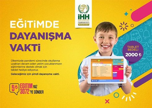 İHH, öğrencilere tablet hediye edecek
