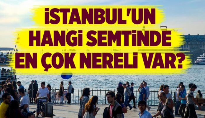 İstanbul’un semtlerinde en çok nereli yaşıyor?