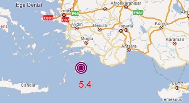 Marmaris’te deprem: 5.4