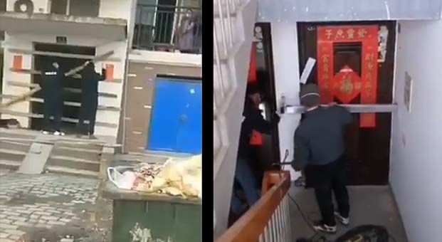 Çin polisi Wuhan’da virüslü evleri mühürlüyor