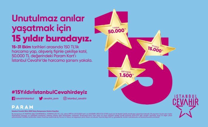 15 yıldır Cevahir’deyiz