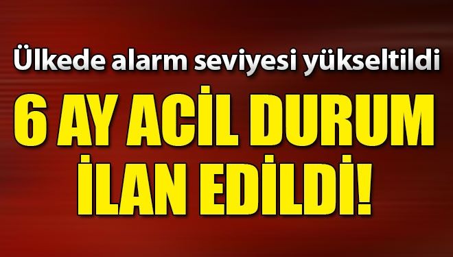 İtalya’da altı ay acil durum ilan edildi