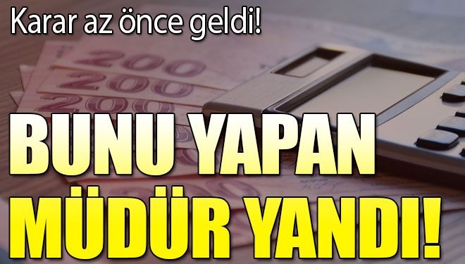 Karar az önce geldi