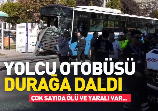 Bu sabah İstanbul… Otobüs durağa daldı!
