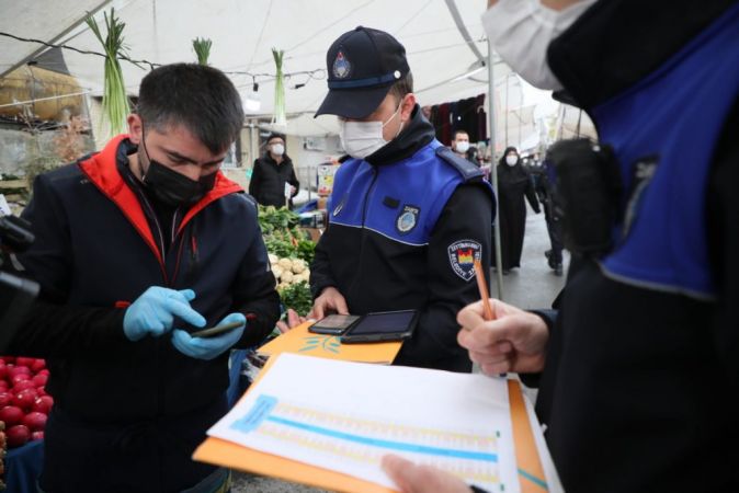 Zeytinburnu Pazar Esnafına ‘Ucuzluğu Bol’ ‘HES Kodu’ Denetimi