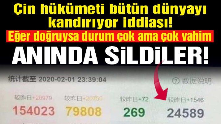 Son dakika… Corona virüsün gerçek bilançosu ortaya çıktı