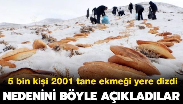 Erzurumda doğaya 2001 ekmek bırakıp dua ettiler