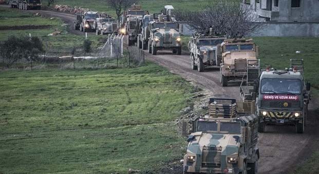 Suriye sınırına 200 araçlık askeri konvoy gönderildi
