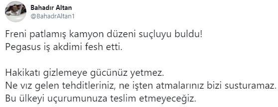Büyük tepki çekmişti! Pegasus, Bahadır Altan’ın görevine son verdi