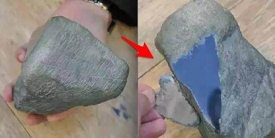 Sıradan bir taş gibi görünüyor ama içini açınca bakın ne çıktı.