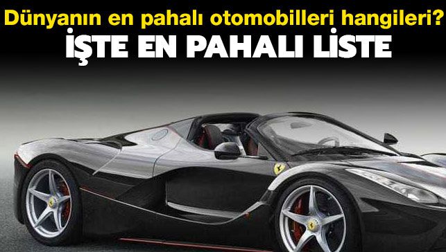 Dünyanın en pahalı otomobilleri hangileri